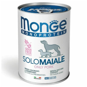 MONGE DOG MONOPROTEIN PORK suņu konservi pastēte Cūkgaļa 400g